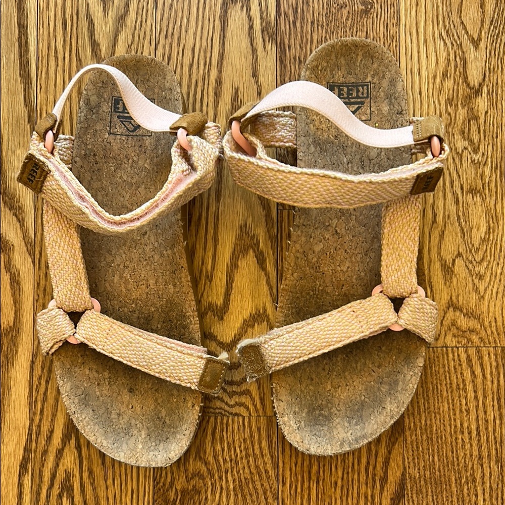 Reef Pink and Tan Sandals